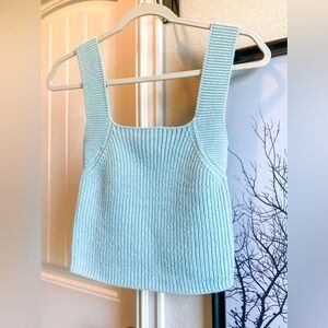 Vince blue knit tank top